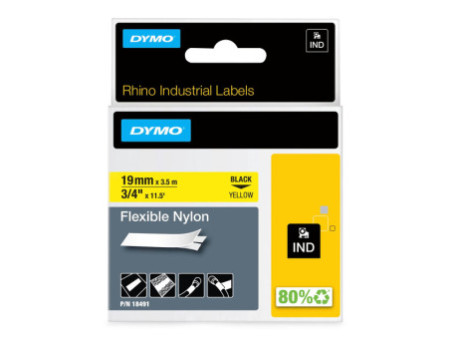 DYMO RHINO Etiquette industrielle souple en nylon