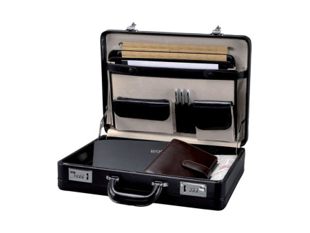 Alassio Attaché-case TAORMINA, cuir, noir