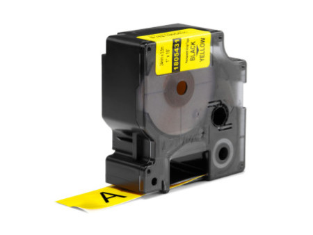 DYMO RHINO Etiquette en vinyle industrielle noir/jaune