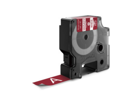DYMO RHINO Etiquette industrielle en vinyle blanc/rouge