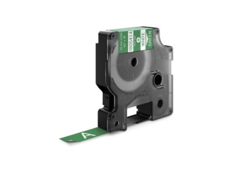 DYMO RHINO Etiquette industrielle en vinyle blanc/vert