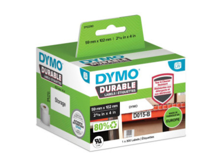 DYMO Etiquette pré-dimensionnée résistante, 59 x 102 mm