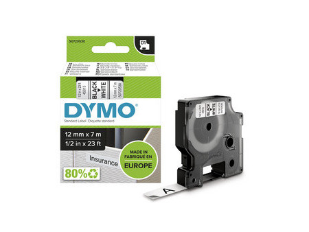 DYMO D1 Ruban d'étiquette D1 noir/rouge,12 mm x 7 m