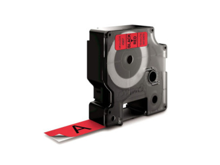 DYMO Ruban d'étiquette noir/rouge,19 mm x 7 m
