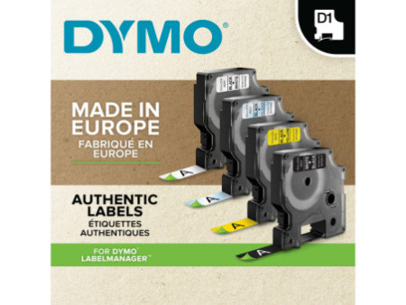 DYMO Ruban d'étiquette D1 noir/vert, 19 mm x 7 m