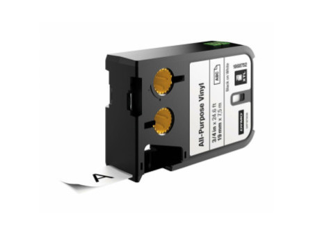 DYMO XTL Bande à lettrage vinyle, noir/blanc, 19 mm x 7 m