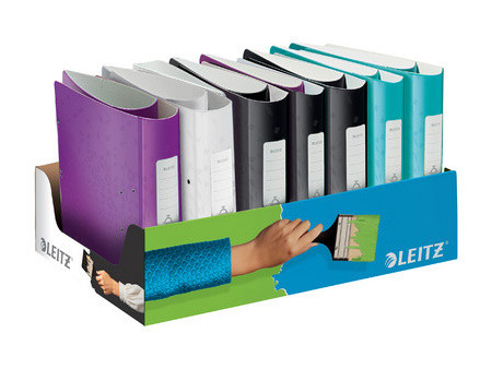 LEITZ Classeur Active WOW, 180 degrés, présentoir de 15