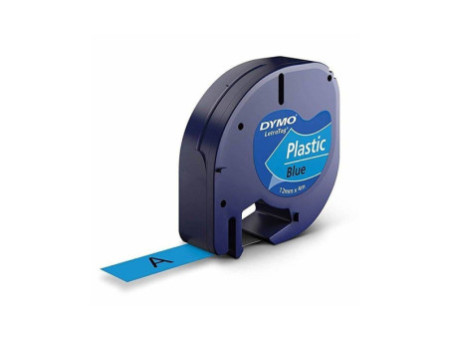 DYMO Ruban d'étiquette LetraTag, plastique, 12 mm x 4 m