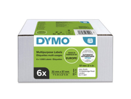 DYMO Etiquette polyvalente LabelWriter, 57 x 32 mm, blanc