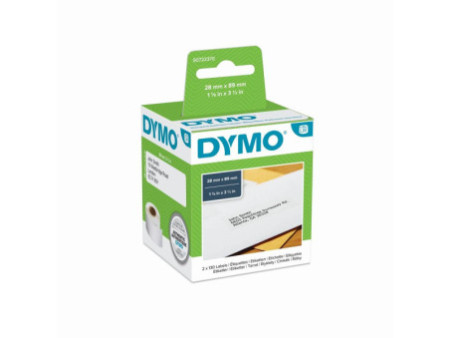 DYMO Etiquette d'adresse LabelWriter, 89 x 28 mm, blanc