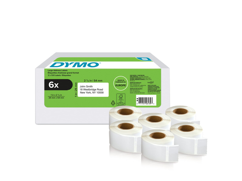 DYMO Etiquette d'expédition LabelWriter, 25 x 54 mm, blanc
