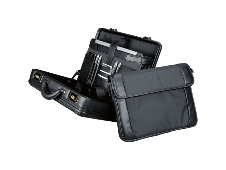 Alassio Attaché-case 'MODICA', similicuir / nylon, noir