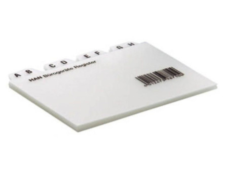 HAN Index alphabétique A-Z, PP, A6 paysage, 25 onglets, gris