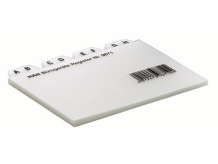 HAN Index alphabétique A-Z, PP, A7 paysage, translucide, 12