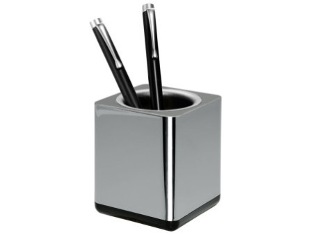 HAN Pot à crayons i-Line, plastique, chromé/noir