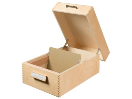 HAN Boîte à fiches en bois pour 1.500 fiches, A5 paysage