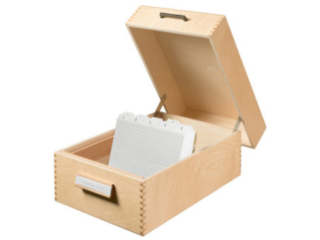 HAN Boîte à fiches en bois pour 1.500 fiches, A5 paysage