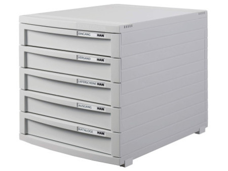HAN Module de classement CONTUR, 5 tiroirs, gris clair