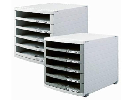 HAN Module de classement CONTUR, 5 tiroirs ouverts, gris