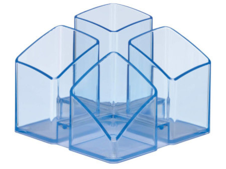 HAN Multipot à crayons SCALA, polystyrène, bleu transparent
