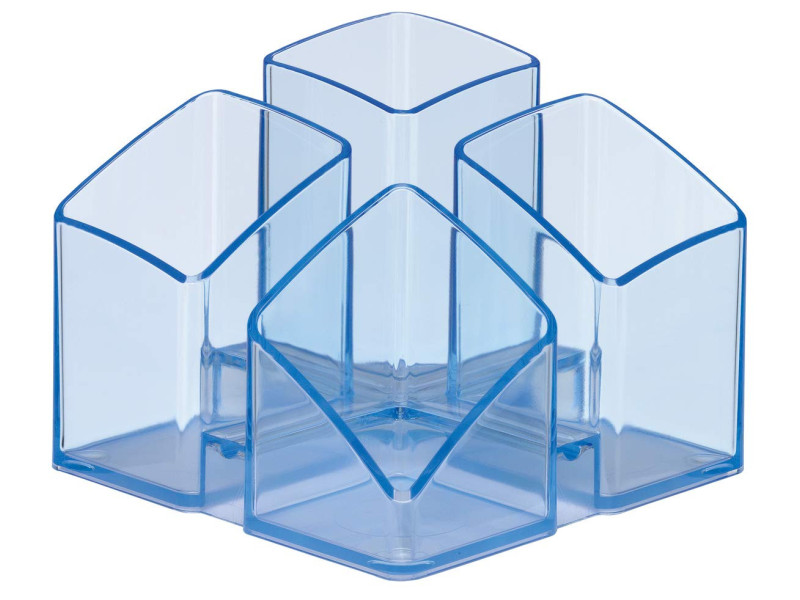 HAN Multipot à crayons SCALA, polystyrène, bleu transparent