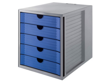 HAN Module de classement SYSTEM BOX KARMA, 5 tiroirs, gris/