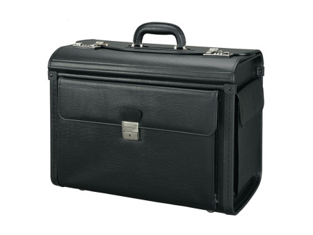 Alassio Valise pour pilotes 'VICENZA', simili cuir, noir