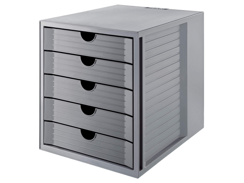 HAN Module de classement SYSTEM BOX KARMA, 5 tiroirs, gris