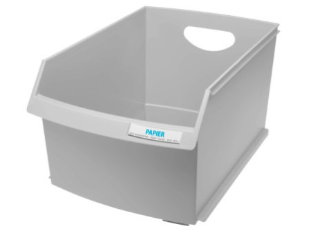 HAN Bac à papier LOGO-DRIVE, polystyrène, 25 litres, gris