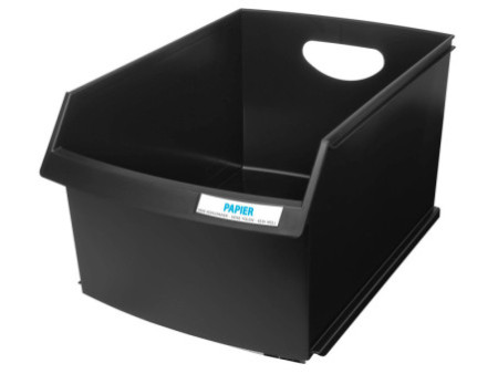 HAN Bac à papier LOGO-DRIVE, polystyrène, 25 litres, noir