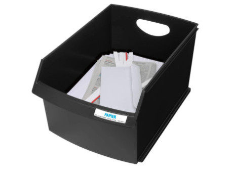 HAN Bac à papier LOGO-DRIVE, polystyrène, 25 litres, noir