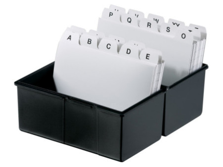 HAN Boîte à fiches, A6 paysage, plastique, noir
