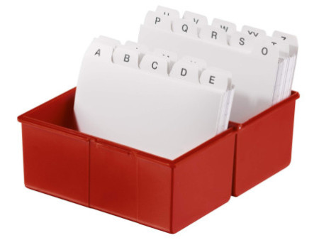 HAN Boîte à fiches, A6 paysage, plastique, rouge