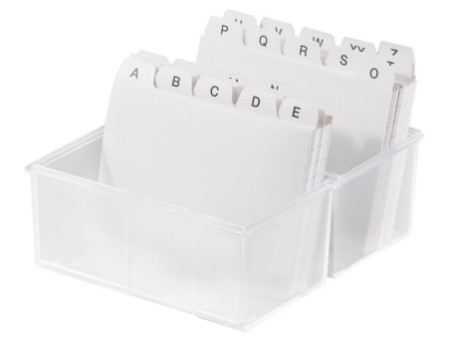 HAN Boîte à fiches, A6 paysage, plastique, blanc translucide