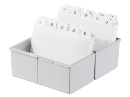 HAN Boîte à fiches, A7 paysage, plastique, gris clair