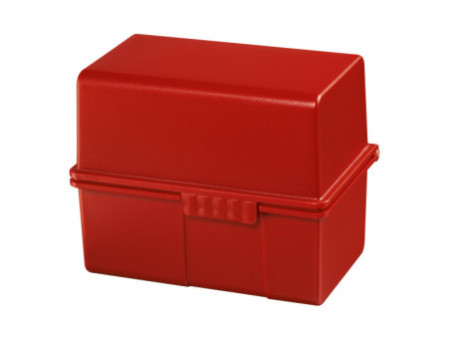 HAN Boîte à fiches, A8 paysage, plastique, rouge