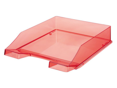 HAN Corbeille à courrier KLASSIK TRANSPARENT, A4, rouge