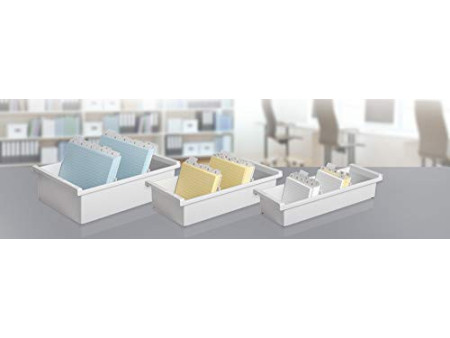 HAN Bac à fiches pour 1.300 cartes, A6 paysage, gris clair