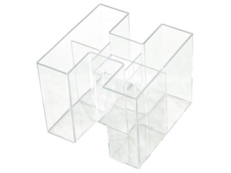 HAN Multipot à crayons BRAVO, 5 compartiments, transparent