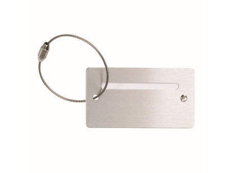 JSA Porte-étiquette de bagage, en aluminium, avec champ