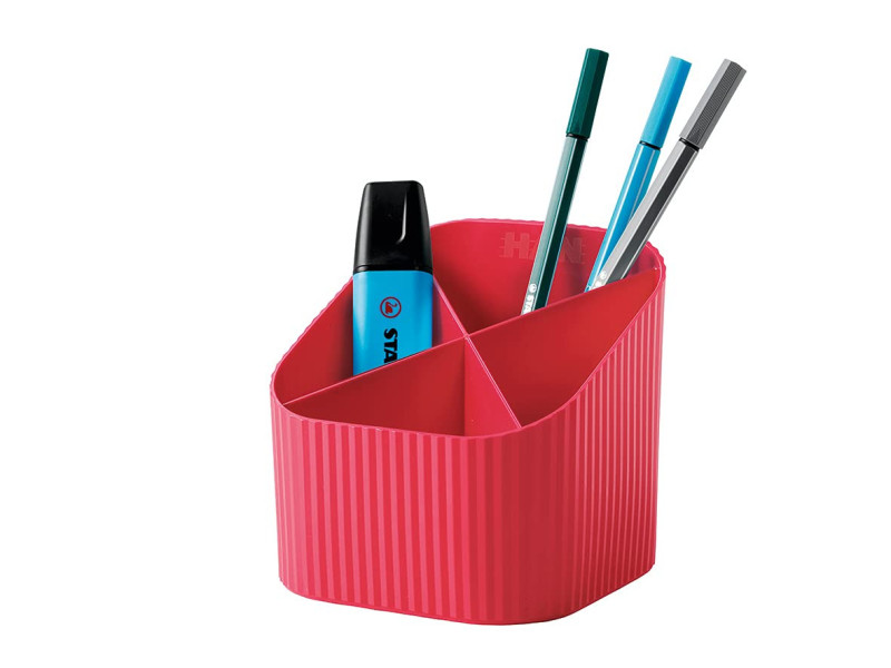 HAN Multipot à crayons Re-X-LOOP, plastique éco, rouge