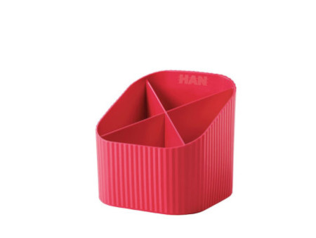 HAN Multipot à crayons Re-X-LOOP, plastique éco, rouge
