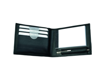 Alassio Etui bloc-notes 'GUBBIO', cuir nappa, noir