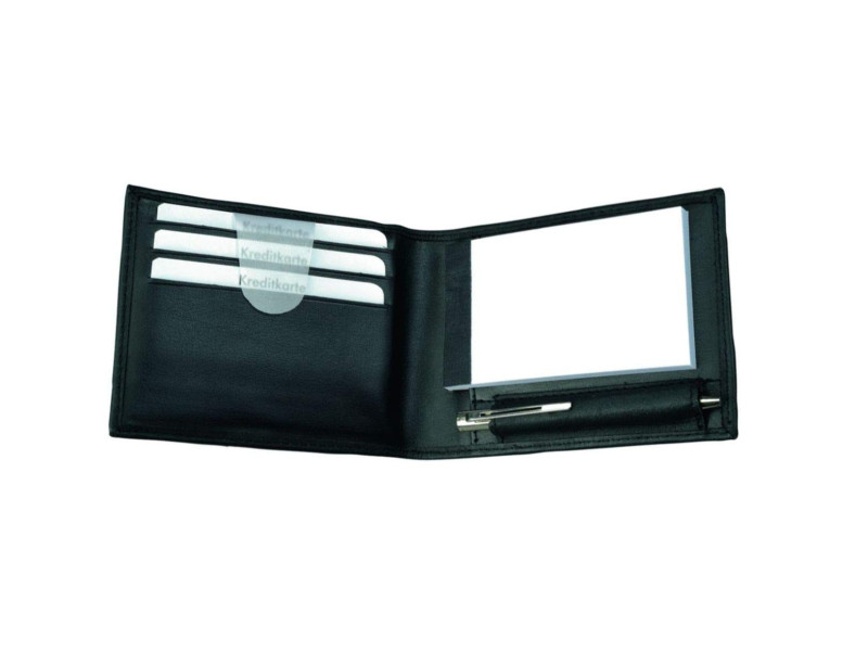 Alassio Etui bloc-notes 'GUBBIO', cuir nappa, noir