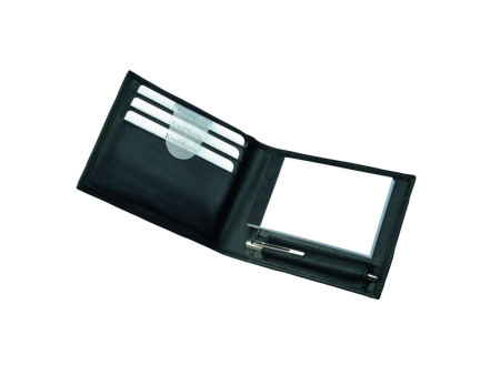 Alassio Etui bloc-notes 'GUBBIO', cuir nappa, noir