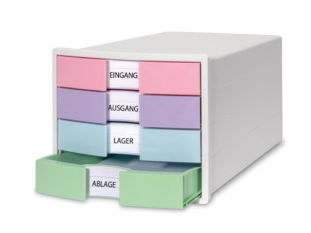 HAN Module de classement IMPULS, 4 tiroirs, blanc/pastel