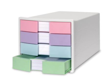 HAN Module de classement IMPULS, 4 tiroirs, blanc/pastel