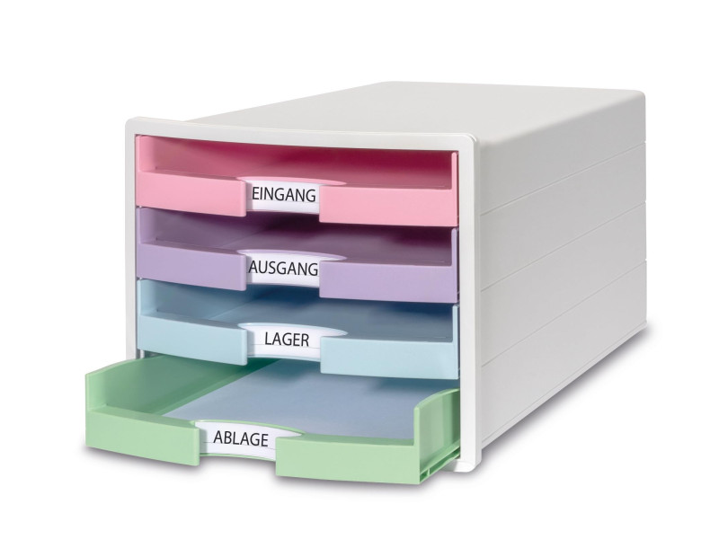 HAN Module de classement IMPULS, 4 tiroirs, blanc/pastel