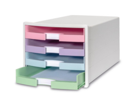 HAN Module de classement IMPULS, 4 tiroirs, blanc/pastel
