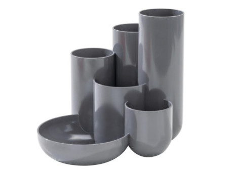 HAN Multipot à crayons CAMPUS, 6 pots, gris foncé